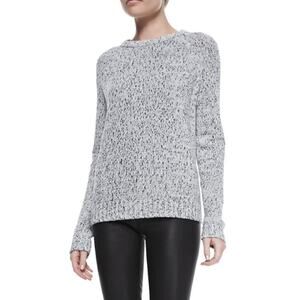 Theory Gray Long Sleeve Wool Cotton Blend Crewneck Pullover Sweater Size P(XS)